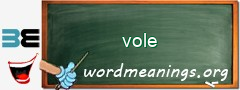 WordMeaning blackboard for vole